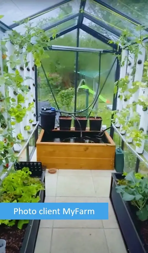Serre automatisée aquaponique myFarm à Lancrans Serre automatisée aquaponique myFarm à Lancrans