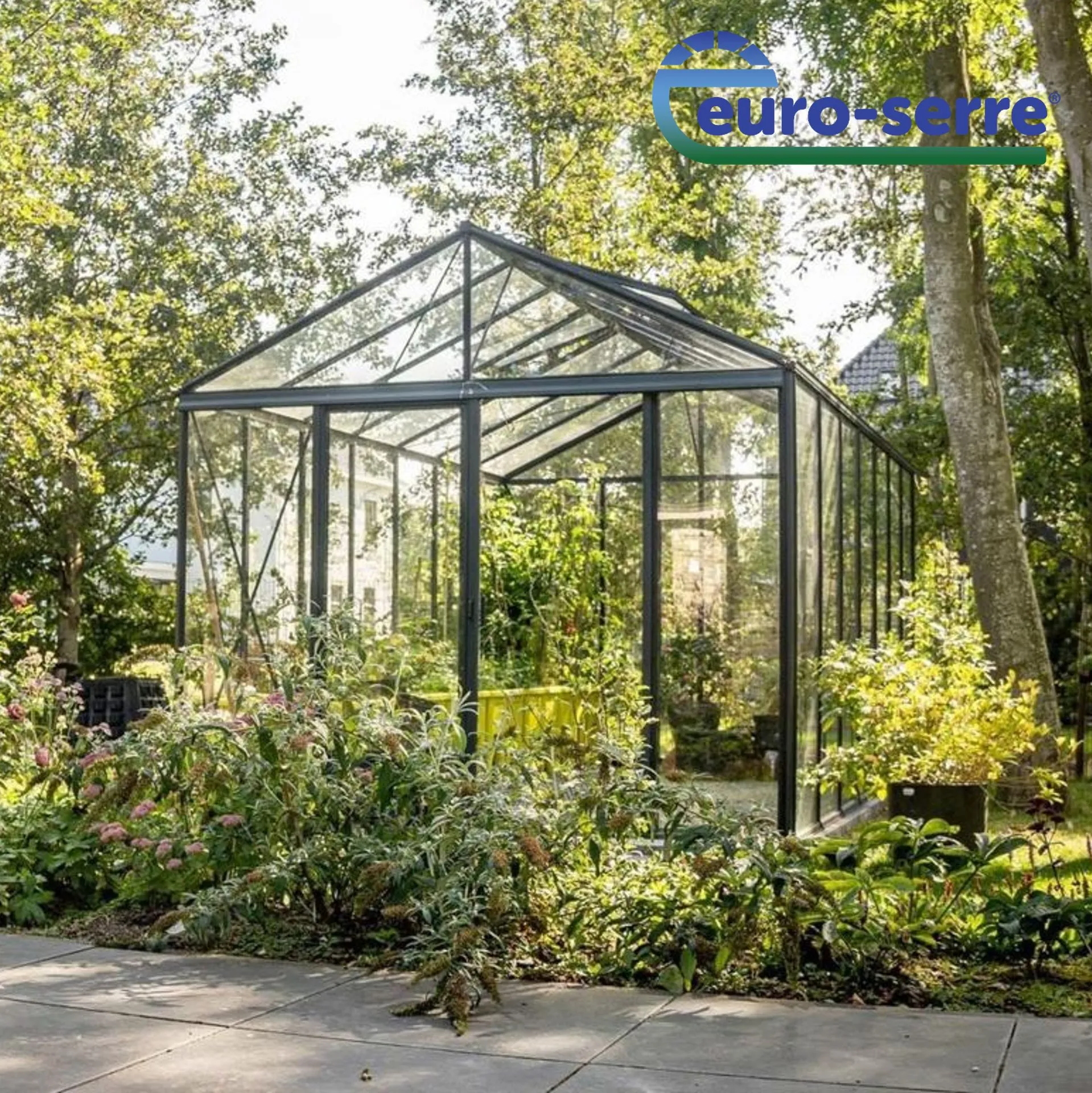 Euro Maxi (236 cm, 309 cm, 181 cm, Aluminium, Glazing 72 cm, Classic ridge, Soil floor, Without assembly)