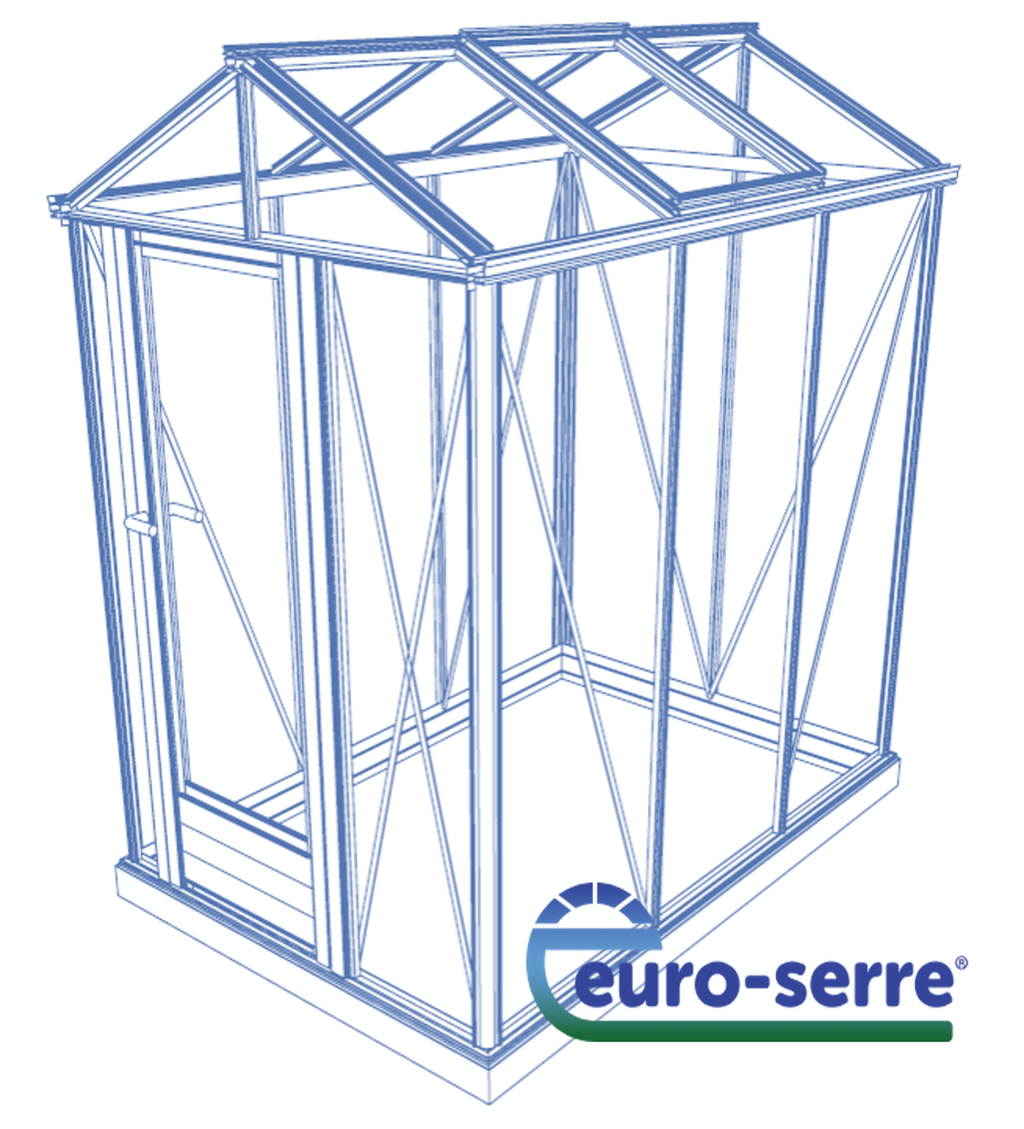 Euro Micro (309 cm, Aluminium, Faîte classique, Sol de terre, Sans montage)